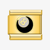 Charm Bola 8 dourado