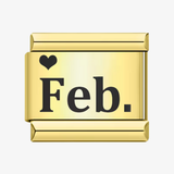 Charm Fevereiro dourado