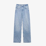 Calça Jeans Lantejoulas azul MILAYD