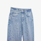 Calça Jeans Lantejoulas azul MILAYD