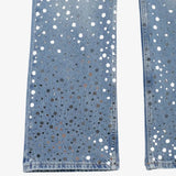 Calça Jeans Lantejoulas azul MILAYD