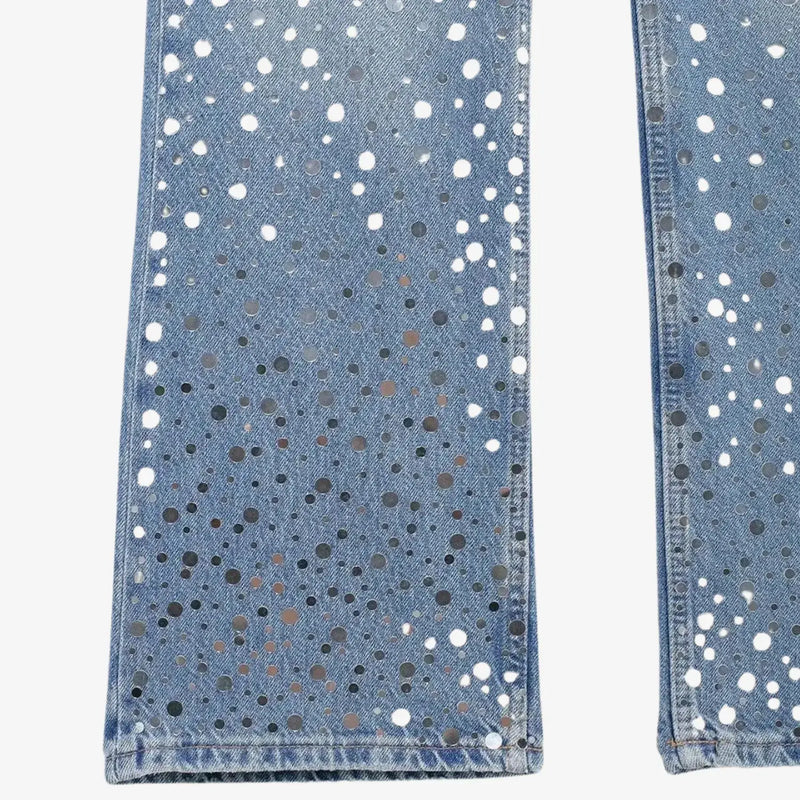 Calça Jeans Lantejoulas azul MILAYD