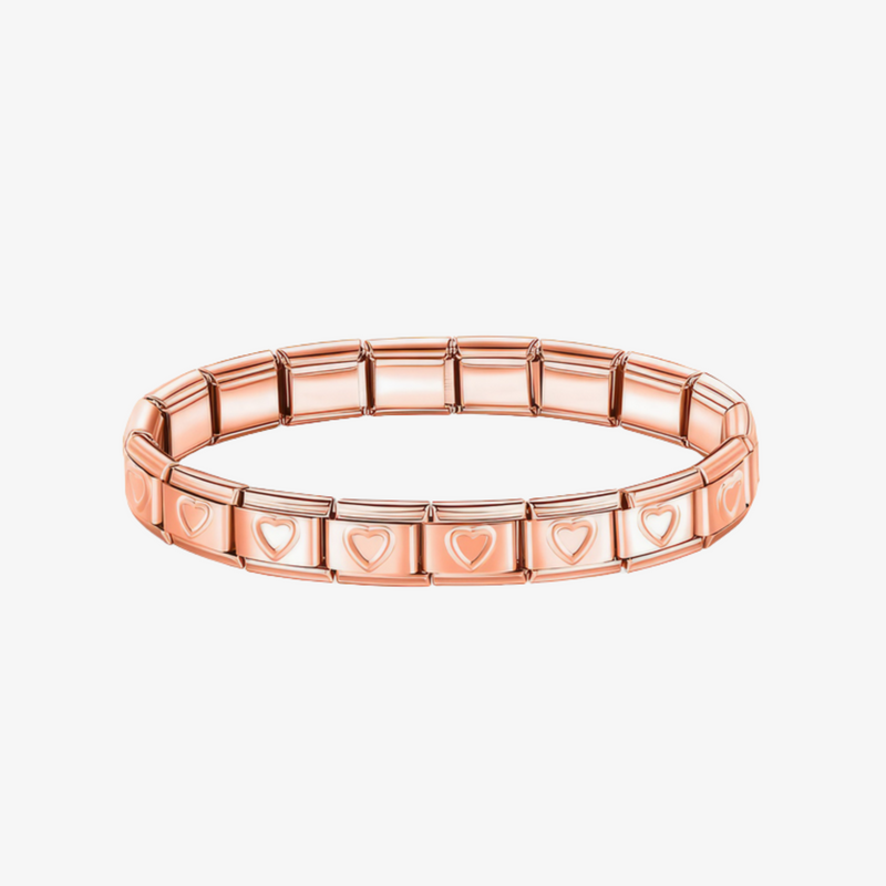 Charm Italiana Rosada coração